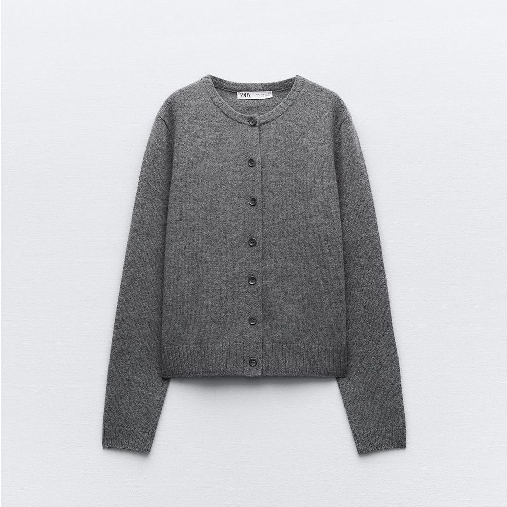 Zara 100% Wool Knit Cardigan